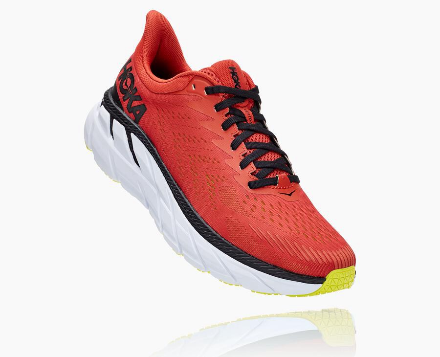 Hoka One One Koşu Ayakkabısı Erkek Kırmızı - Clifton 7 - WE7935084